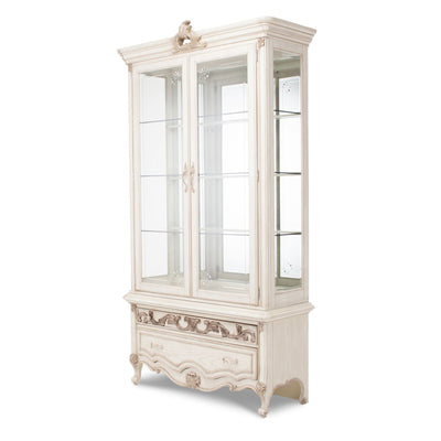 Michael Amini Platine De Royale Champagne Display Cabinet