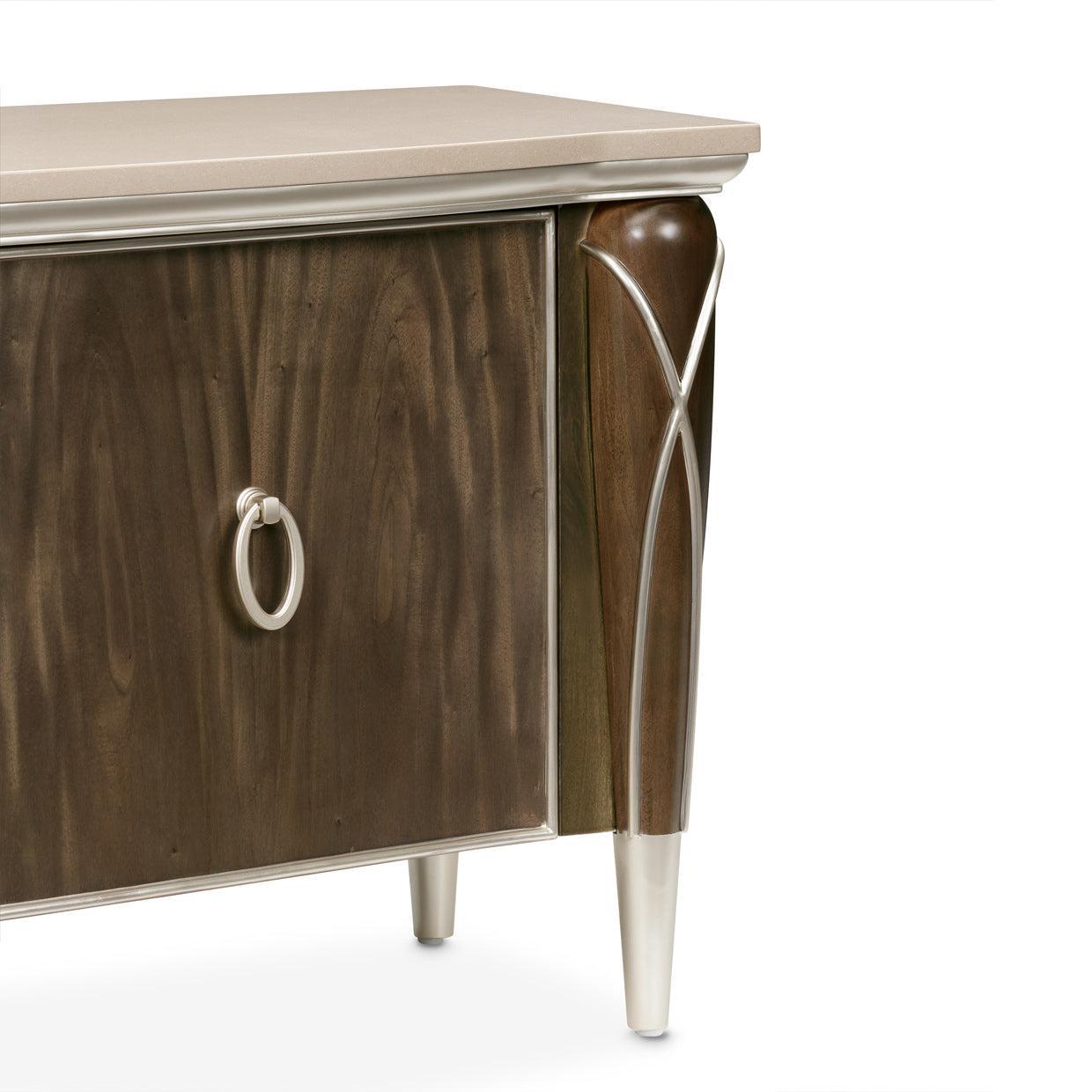Michael Amini Villa Cherie Hazelnut Media Cabinet