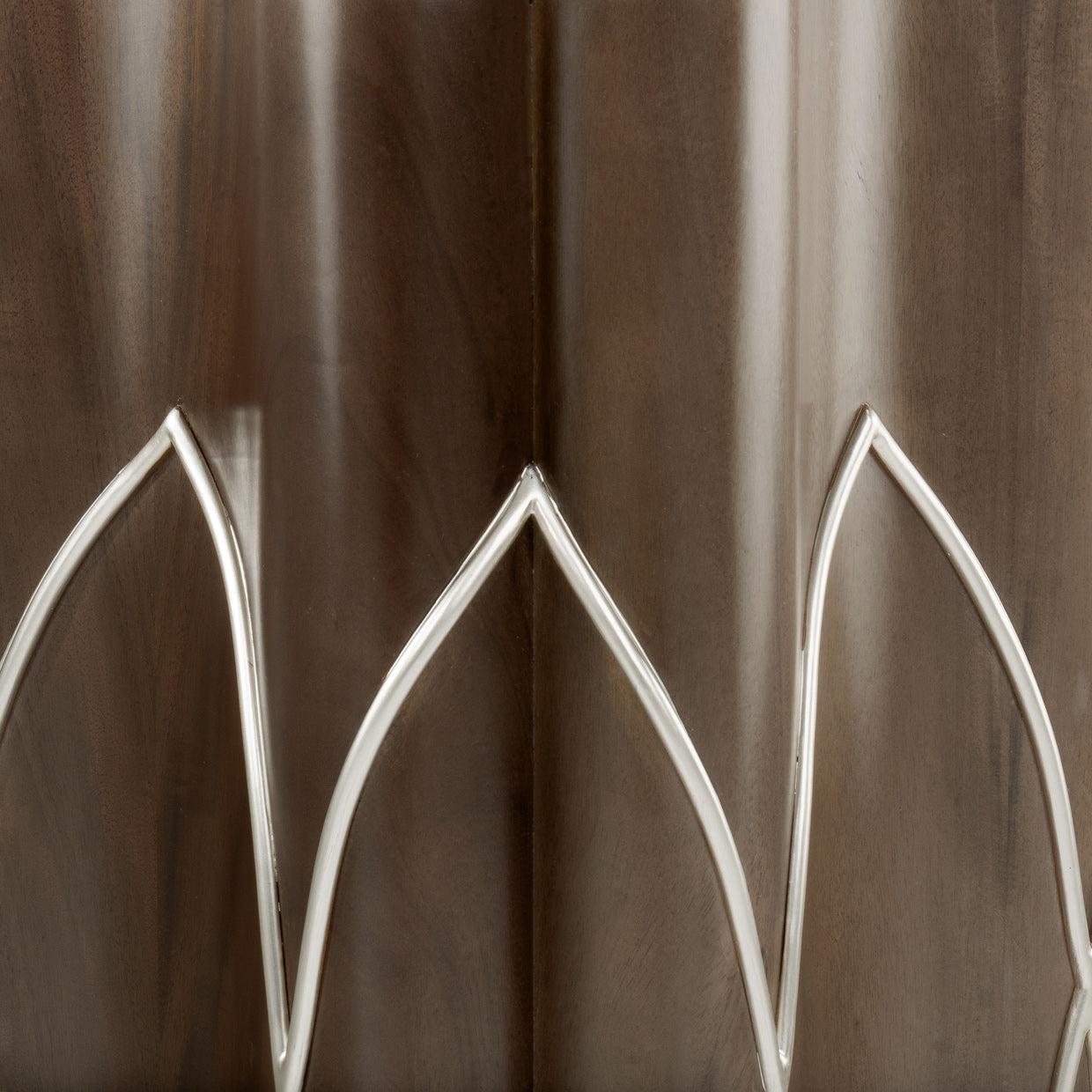 Michael Amini Villa Cherie Hazelnut Side Table