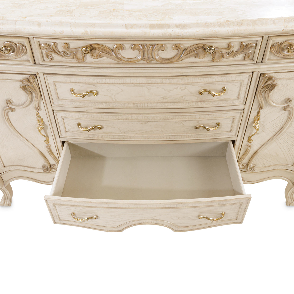 Michael Amini Platine De Royale Champagne Sideboard