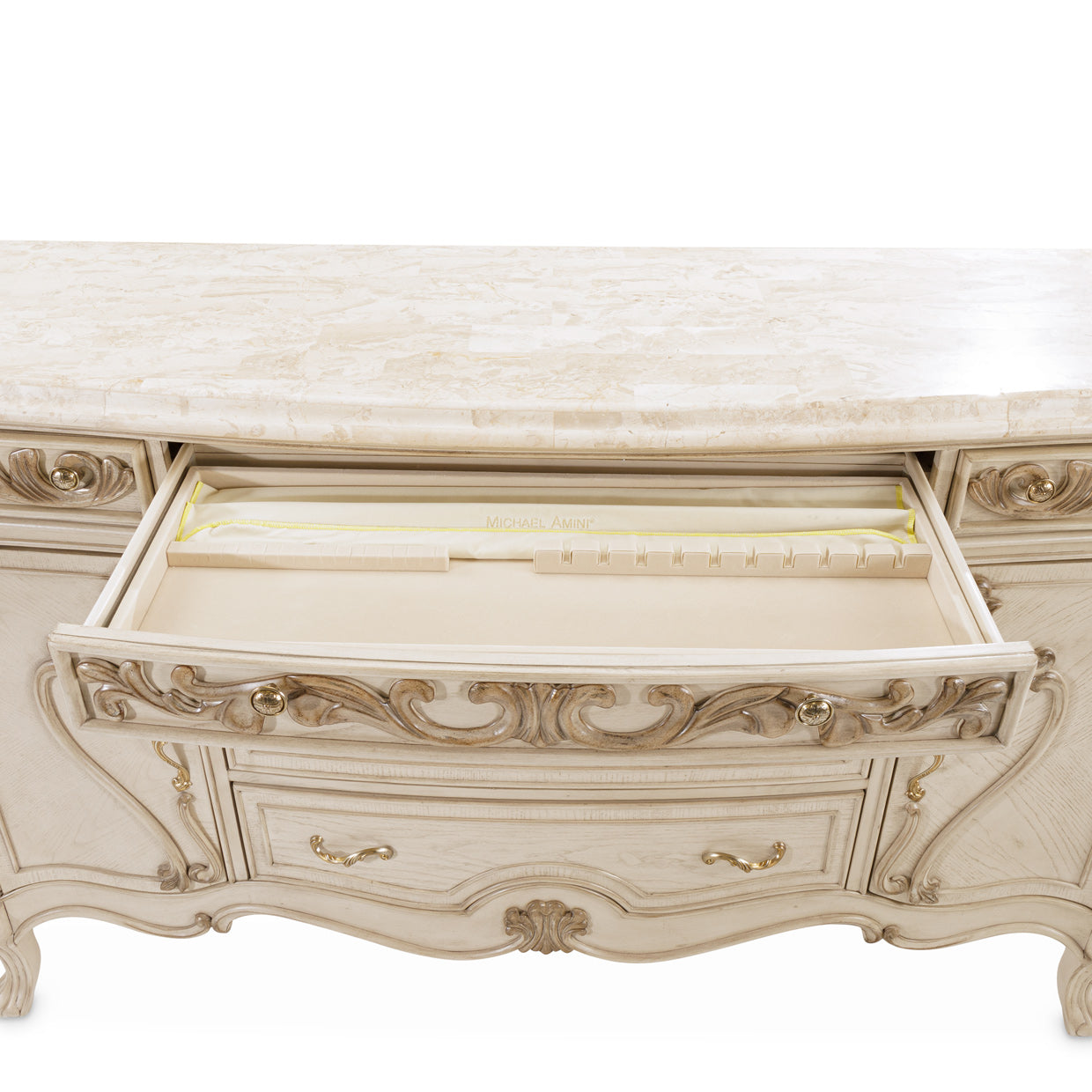 Michael Amini Platine De Royale Champagne Sideboard