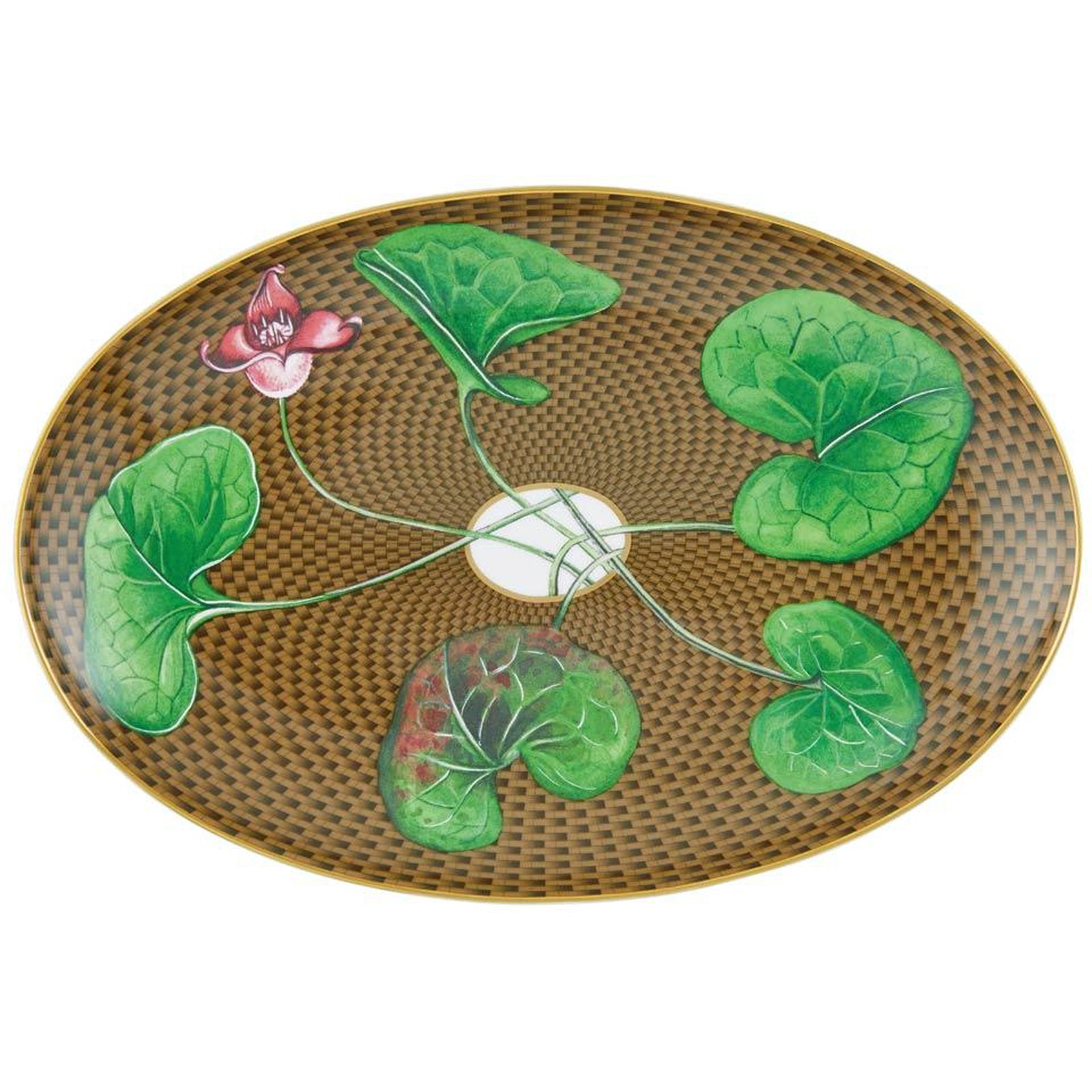 Raynaud Tresor Fleuri Marron Asarum Side Dish Gbx