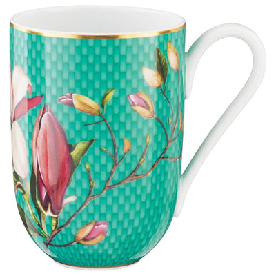 Raynaud Tresor Fleuri Turquoise Magnolia Mug Rd. Gbx