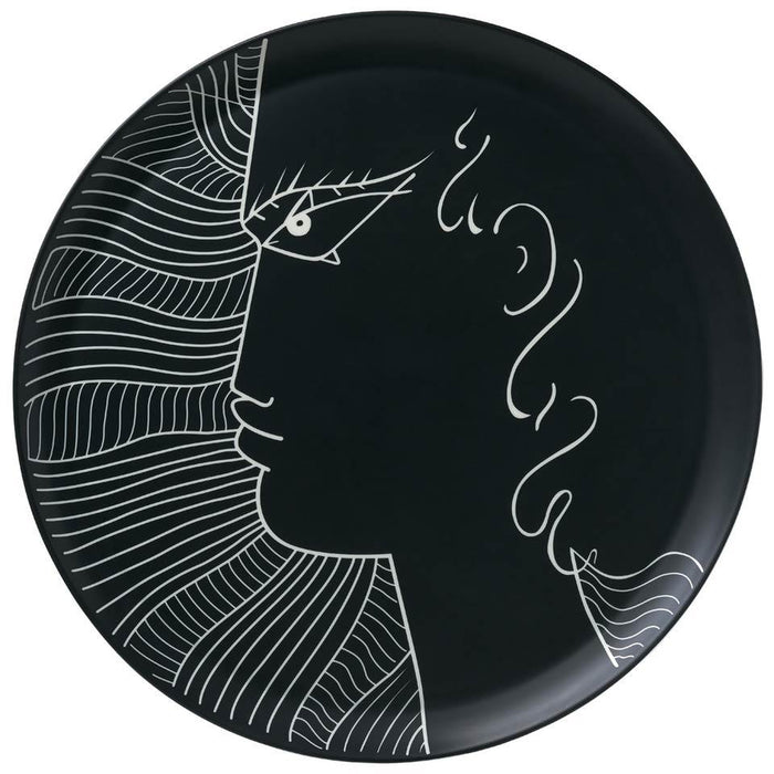 Raynaud Jean Cocteau Black Large Platter Gbx
