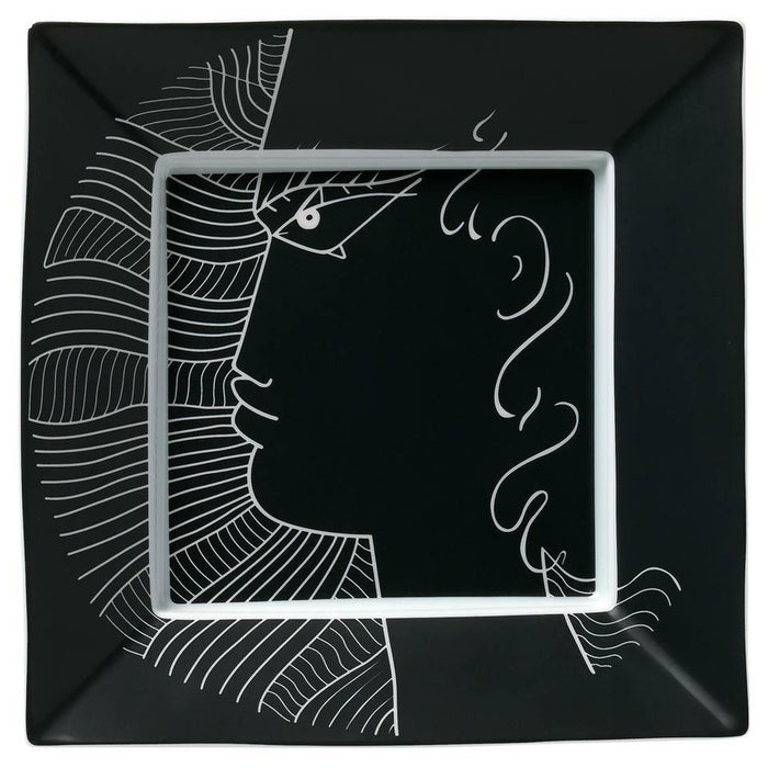 Raynaud Jean Cocteau Black Square Trinket Tray Gbx