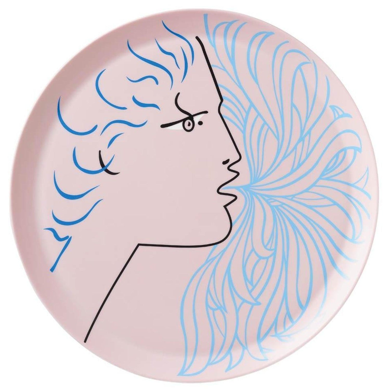 Raynaud Jean Cocteau Rose Large Platter Gbx