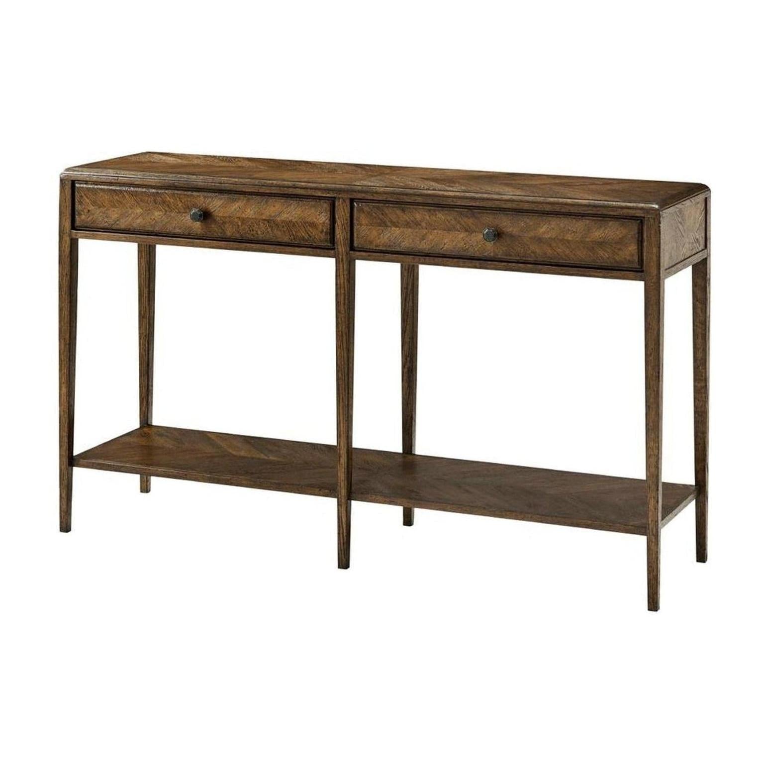 Theodore Alexander Nova Two Frieze Drawers Console Table