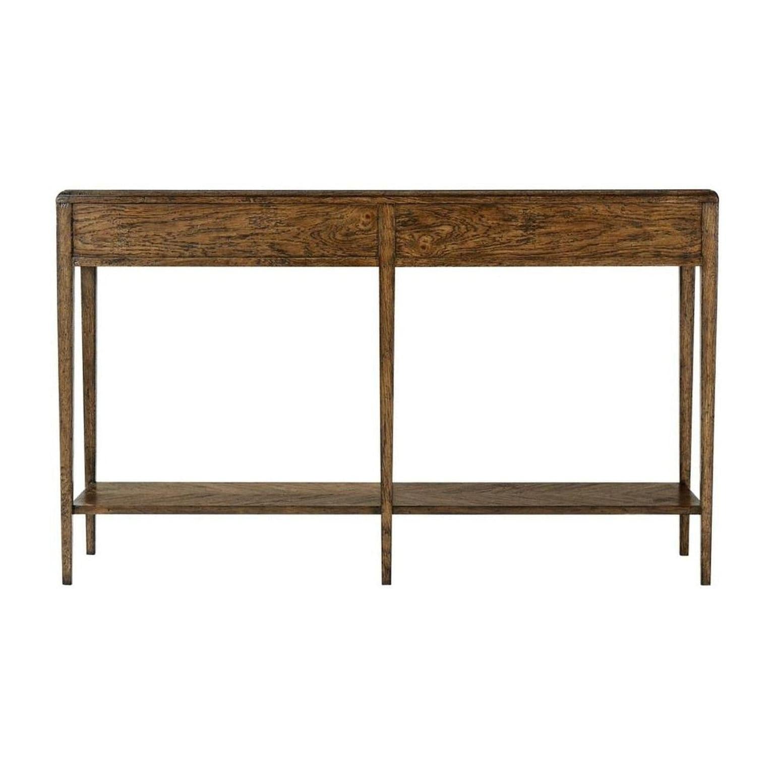 Theodore Alexander Nova Two Frieze Drawers Console Table