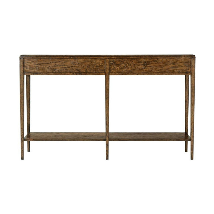 Theodore Alexander Nova Two Frieze Drawers Console Table