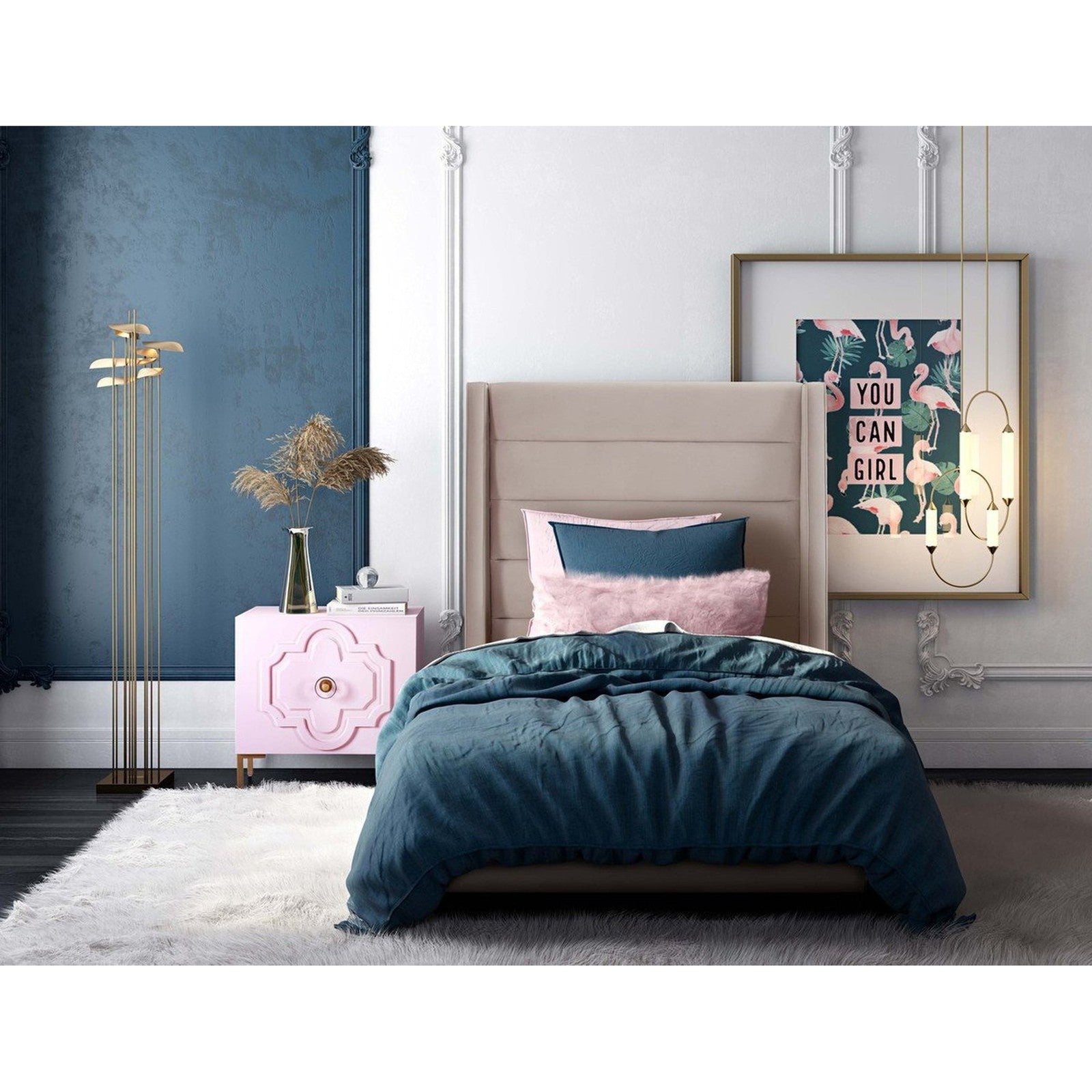 TOV Furniture Koah Velvet Bed