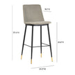 TOV Furniture Evora Velvet Counter Stool Set of 2