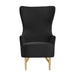 TOV Furniture Julia Black Velvet Wingback Chair