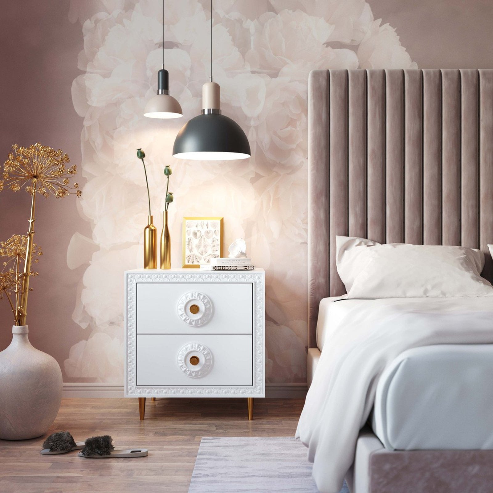 TOV Furniture Bovey Lacquer Nightstand