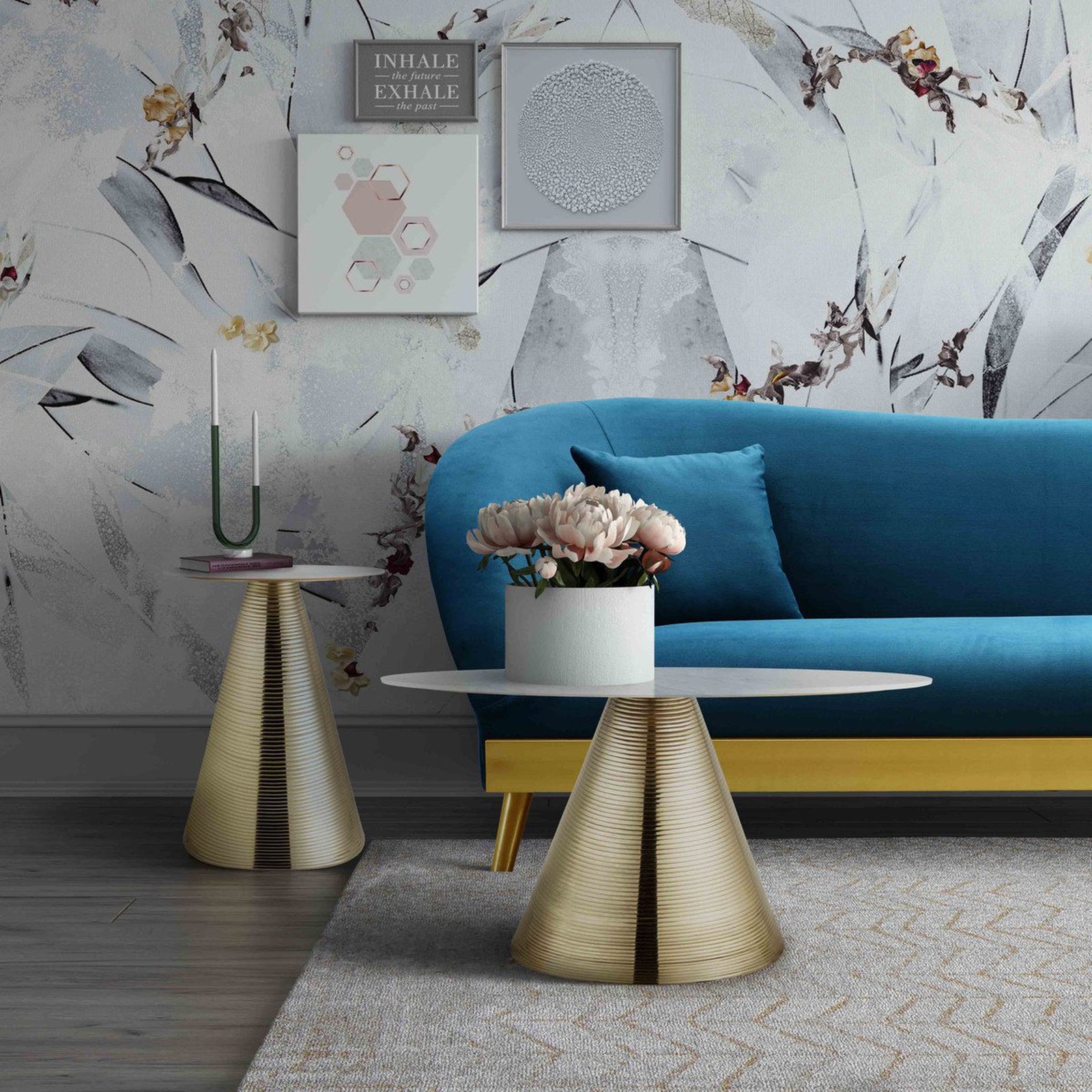 TOV Furniture Tempo Marble Side Table