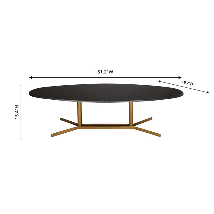 TOV Furniture Gemma Black Marble Coffee Table