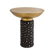 TOV Furniture Blaze Glass and Brass Side Table