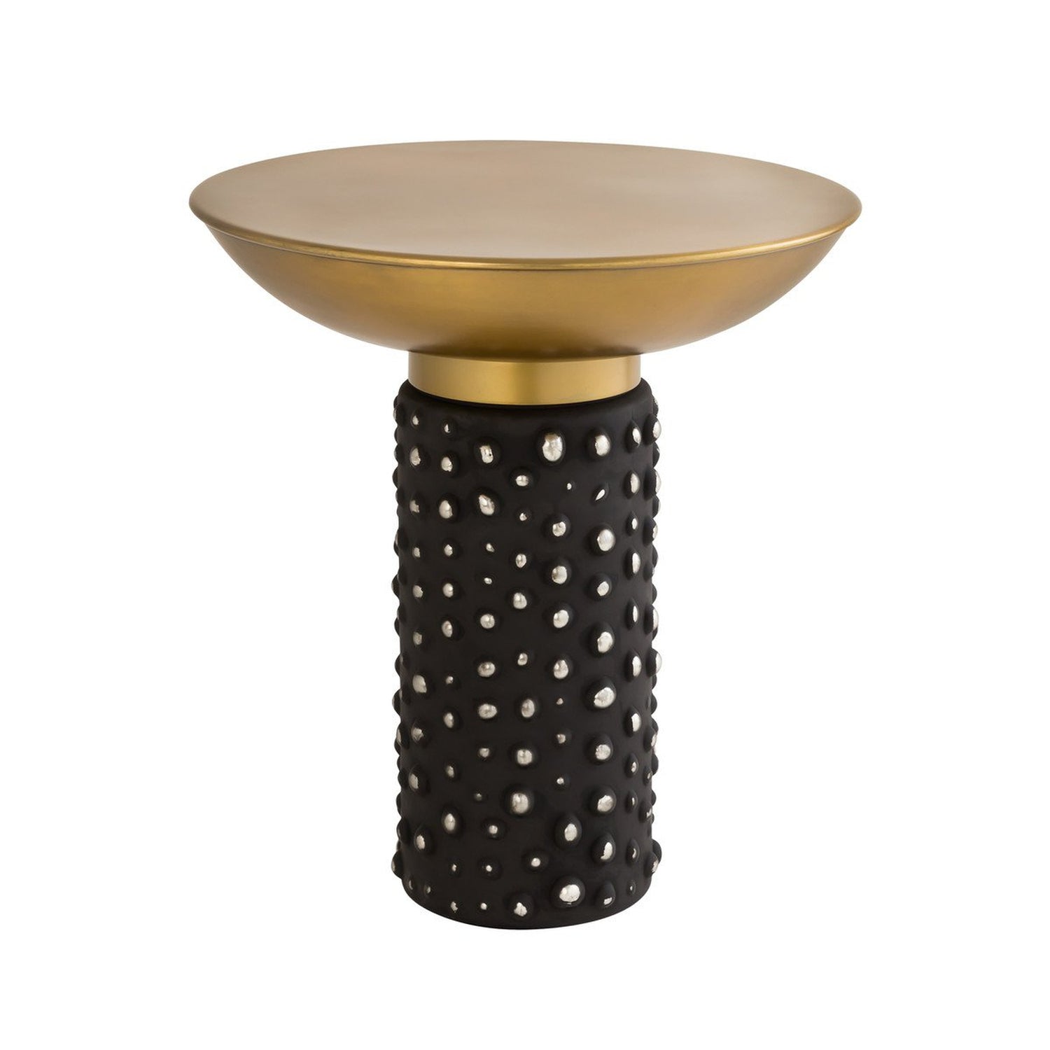 TOV Furniture Blaze Glass and Brass Side Table