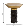 TOV Furniture Blaze Glass and Brass Side Table