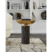 TOV Furniture Blaze Glass and Brass Side Table