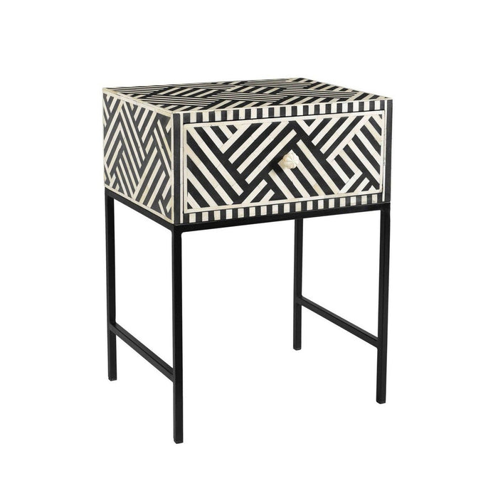 TOV Furniture Noire Bone Inlay Side Table