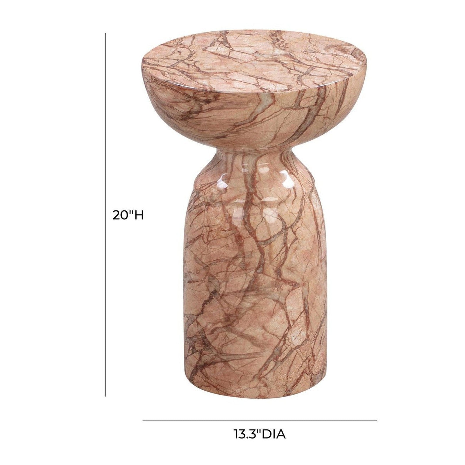 TOV Furniture Rue Marble Side Table