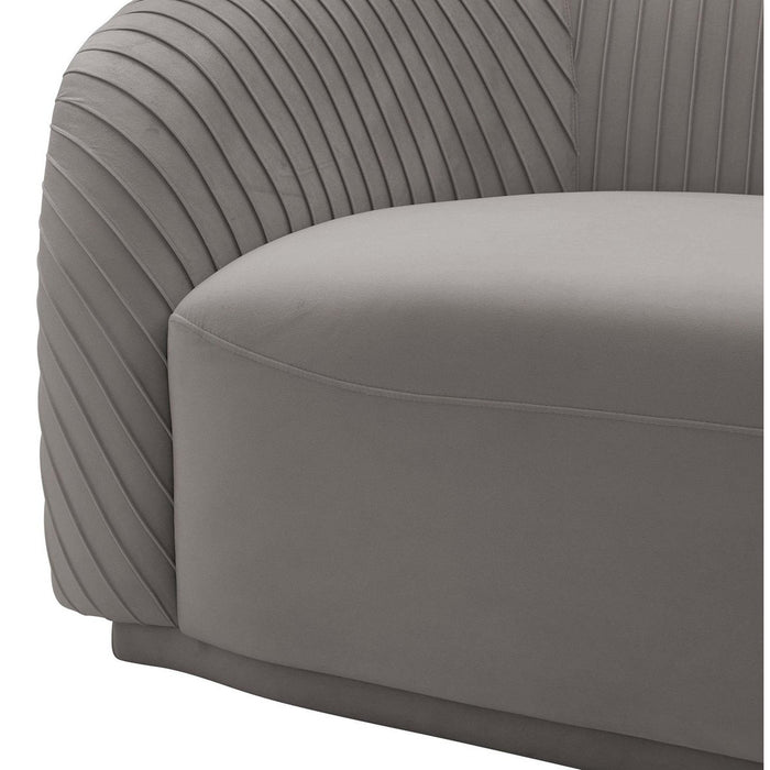 TOV Furniture Yara Pleated Velvet Sofa By Inspire Me! Home Décor