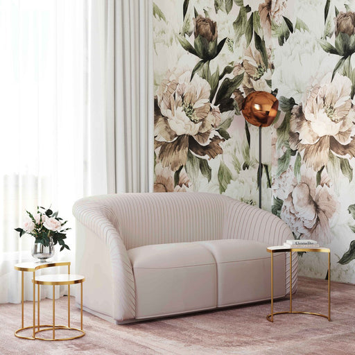 TOV Furniture Yara Pleated Velvet Loveseat by Inspire Me! Home Decor