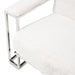 Michael Amini Trance Astro Faux Fur Chair Stainless steel