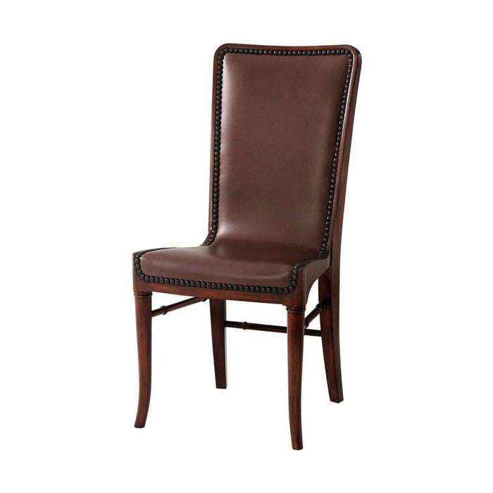 Theodore Alexander Leather Sling Dining Chair