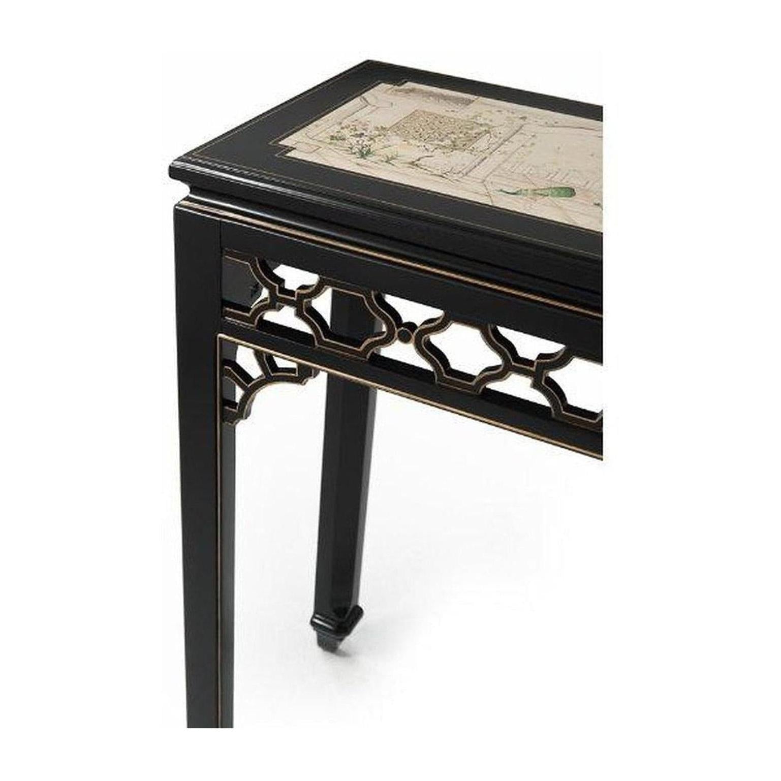 Theodore Alexander Long Hall Chinoiserie Console Table