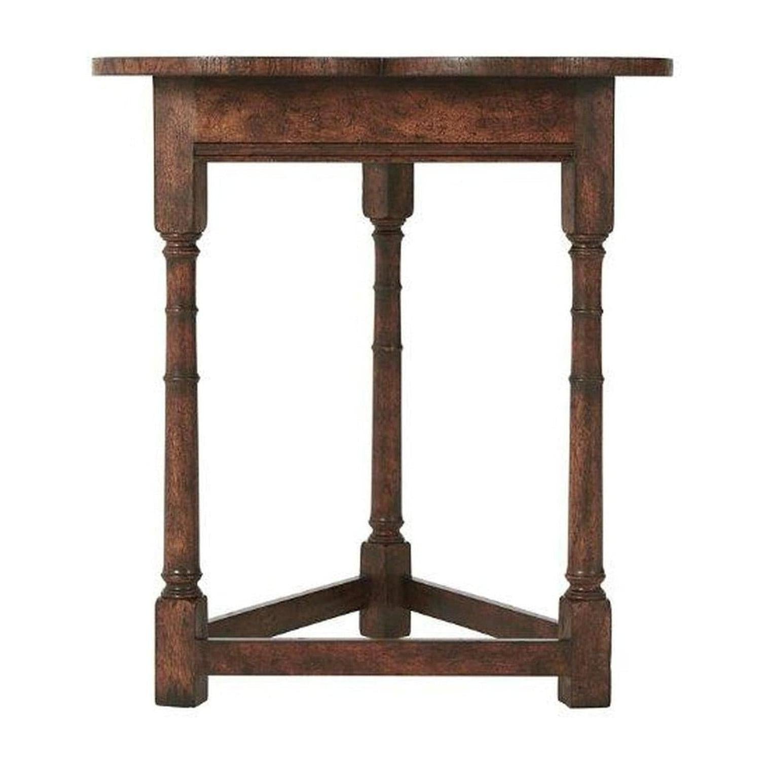 Theodore Alexander Oak Clover Accent Table