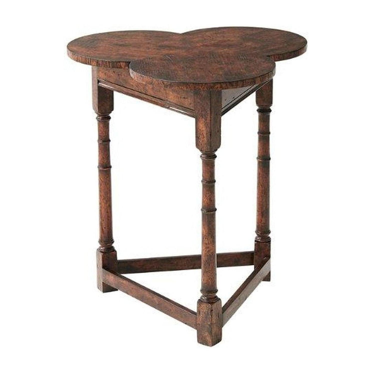 Theodore Alexander Oak Clover Accent Table