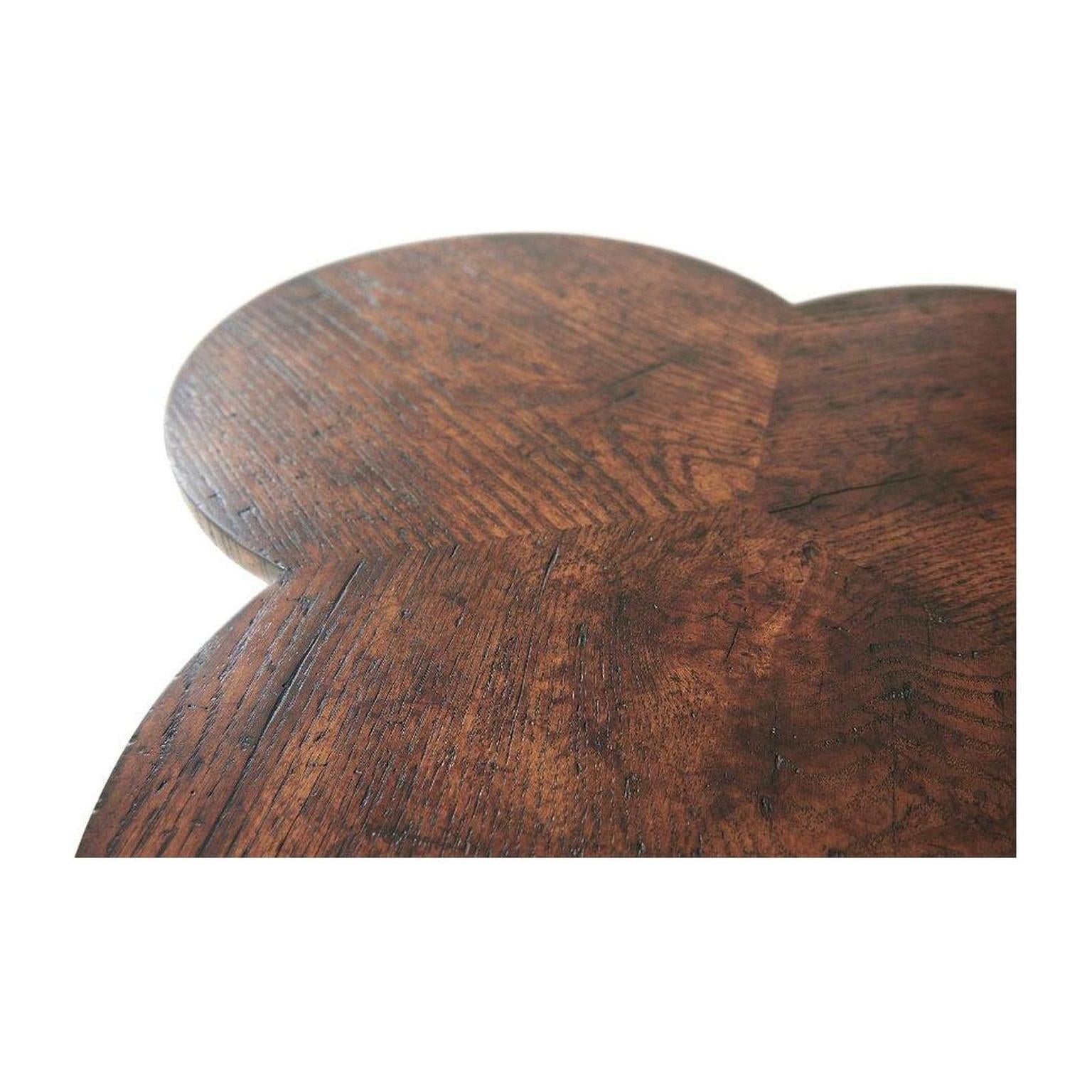 Theodore Alexander Oak Clover Accent Table