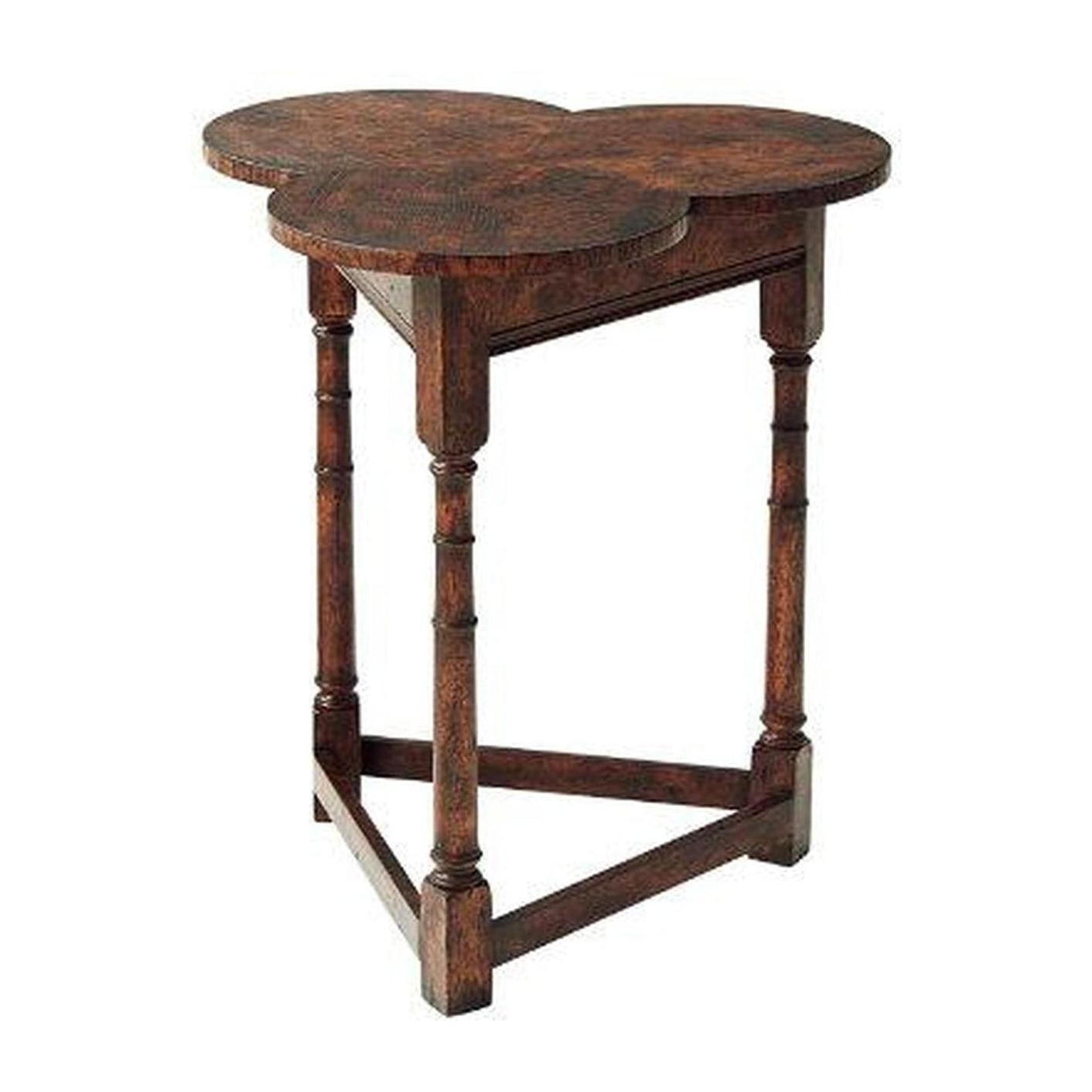 Theodore Alexander Oak Clover Accent Table