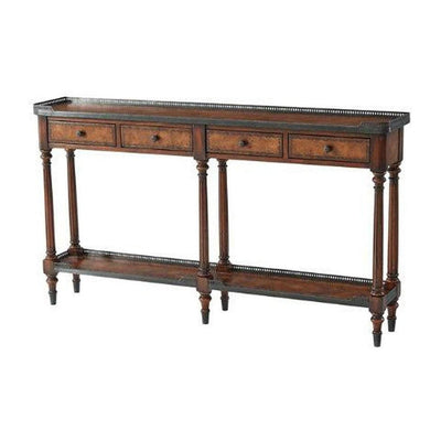Theodore Alexander The Louis XVI Leather Console Table