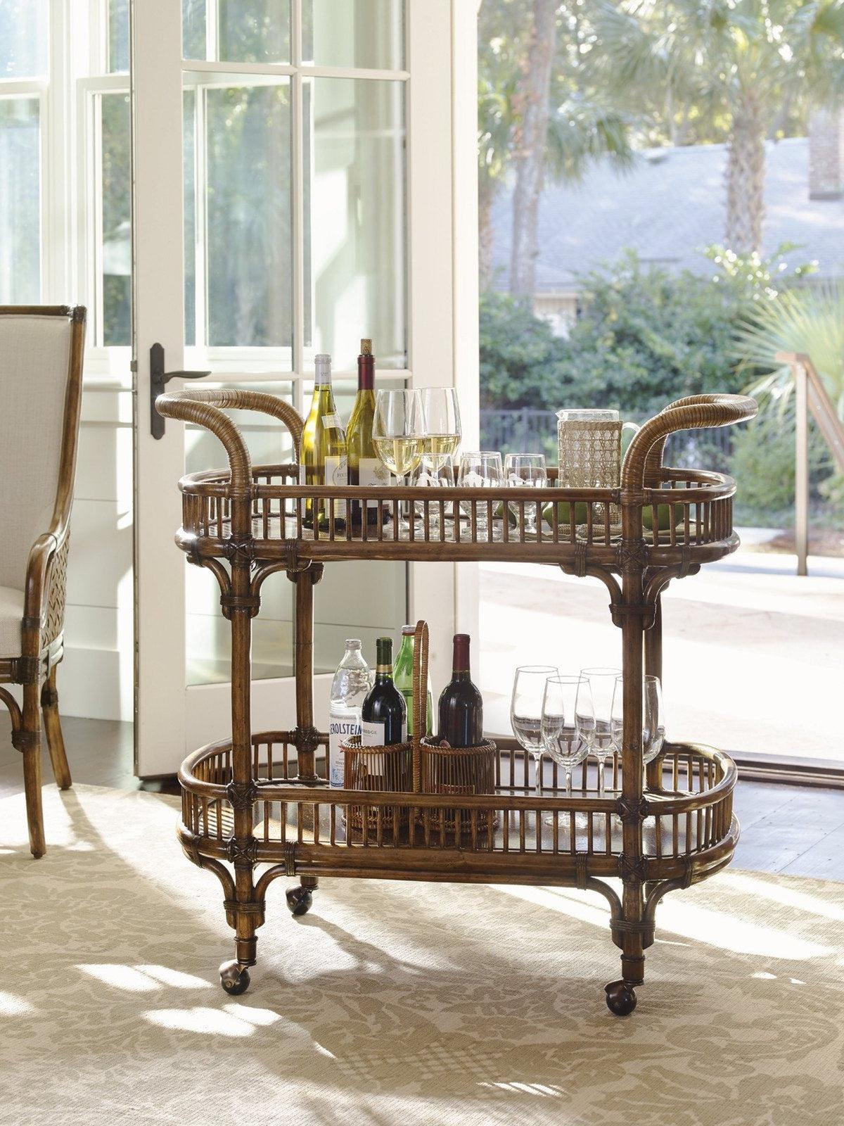 Tommy Bahama Home Bali Hai Veranda Bar Cart