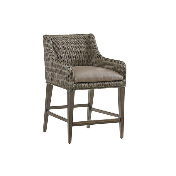 Tommy Bahama Home Cypress Point Turner Woven Counter Stool