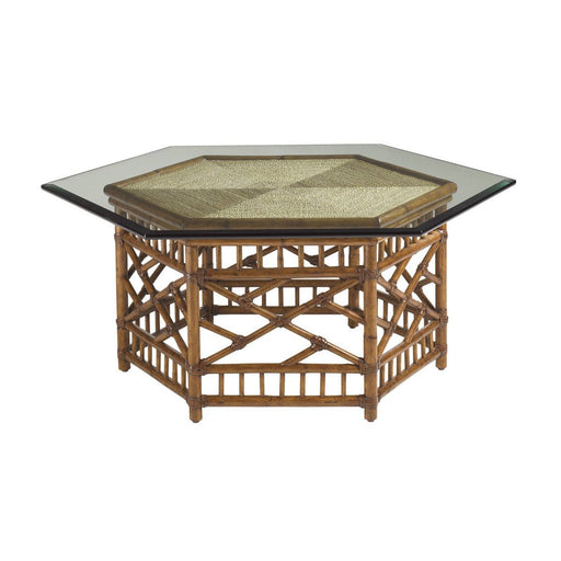 Tommy Bahama Home Island Estate Key Largo Cocktail Table With Glass Top