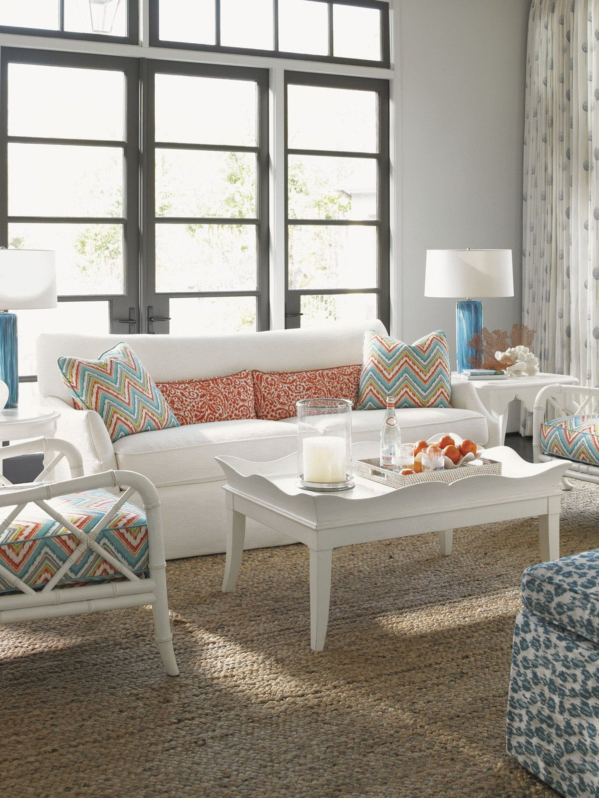 Tommy Bahama Home Ivory Key Crystal Caves Sofa