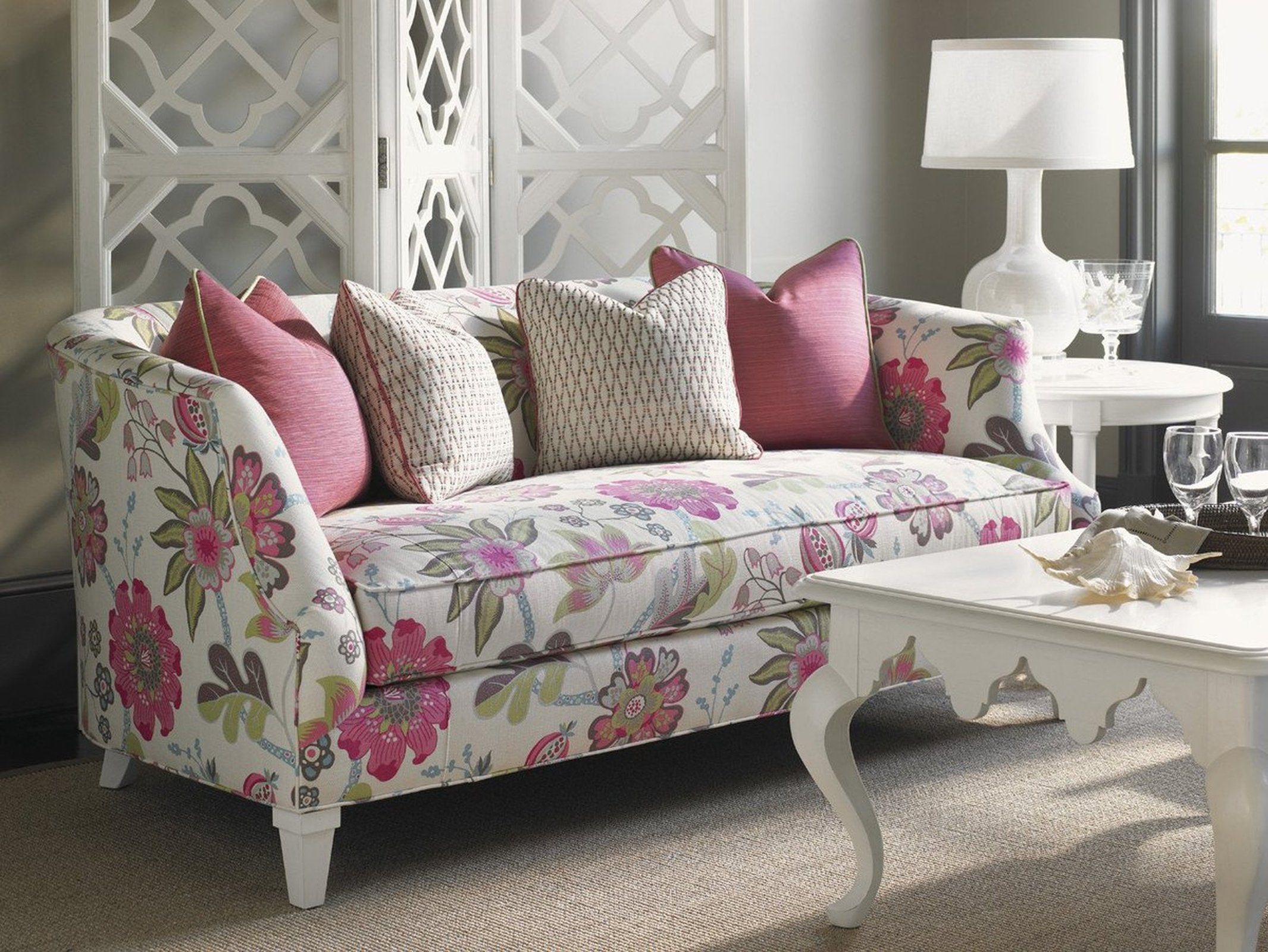 Tommy Bahama Home Ivory Key Swan Island Sofa
