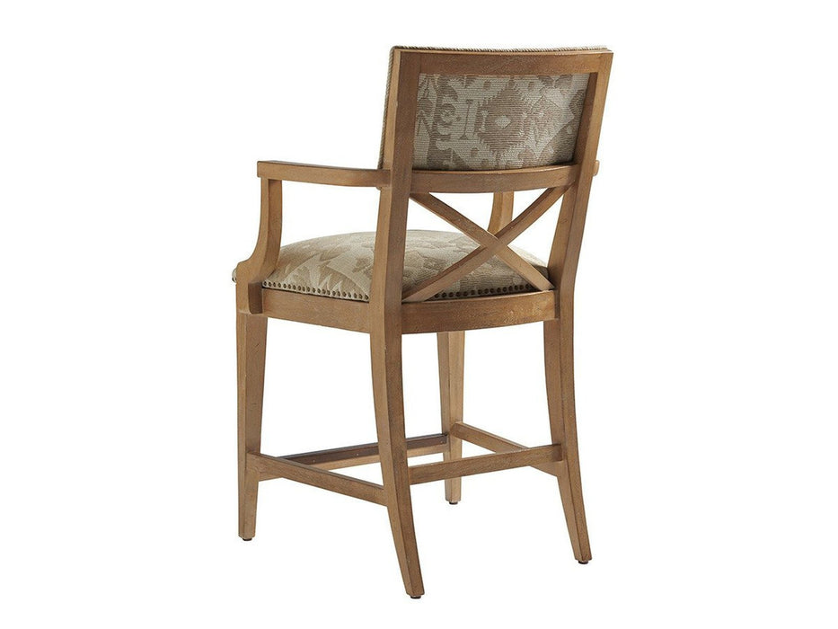 Tommy Bahama Home Los Altos Sutherland Upholstered Counter Stool Customizable