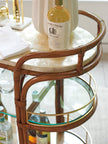 Tommy Bahama Home Palm Desert Toscana Rattan Mobile Bar Cart