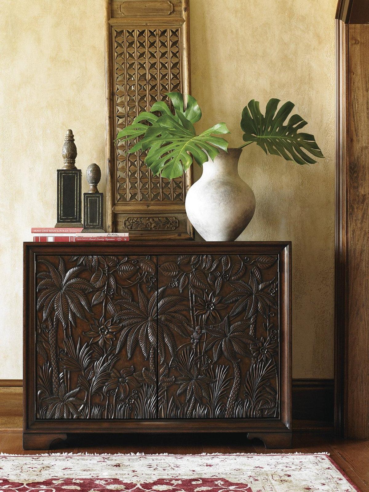 Tommy Bahama Home Royal Kahala Balboa Carved Door Chest