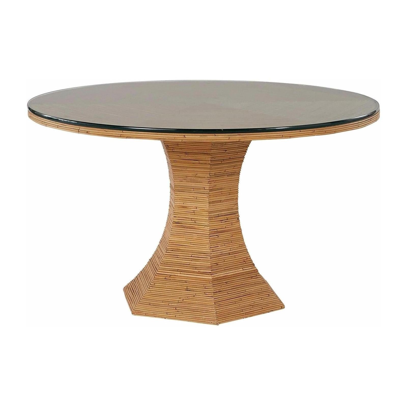 Universal Furniture Getaway Nantucket Round Dining Table with Glass Top