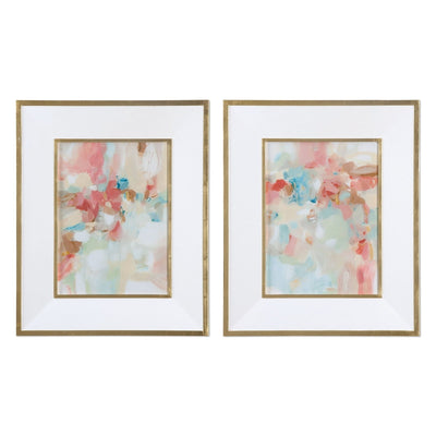 Uttermost A Touch of Blush And Rosewood Fences Art - Set of 2