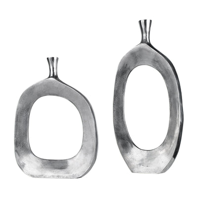 Uttermost Cierra Aluminum Vases - Set of 2