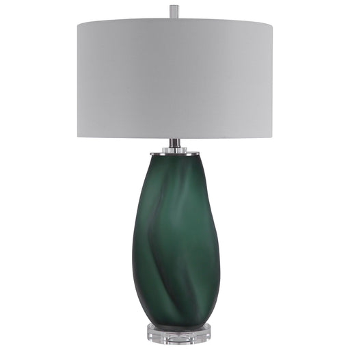 Uttermost Esmeralda Green Glass Table Lamp
