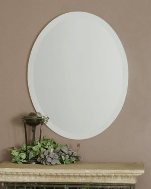 Uttermost Frameless Vanity Oval Mirror