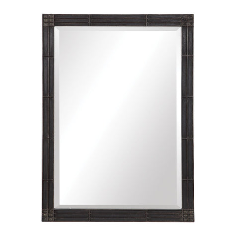 Uttermost Gower Aged Black Vanity Mirror
