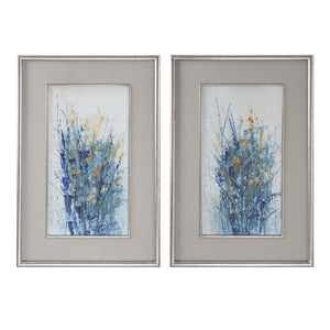 Uttermost Indigo Florals Framed Art - Set of 2